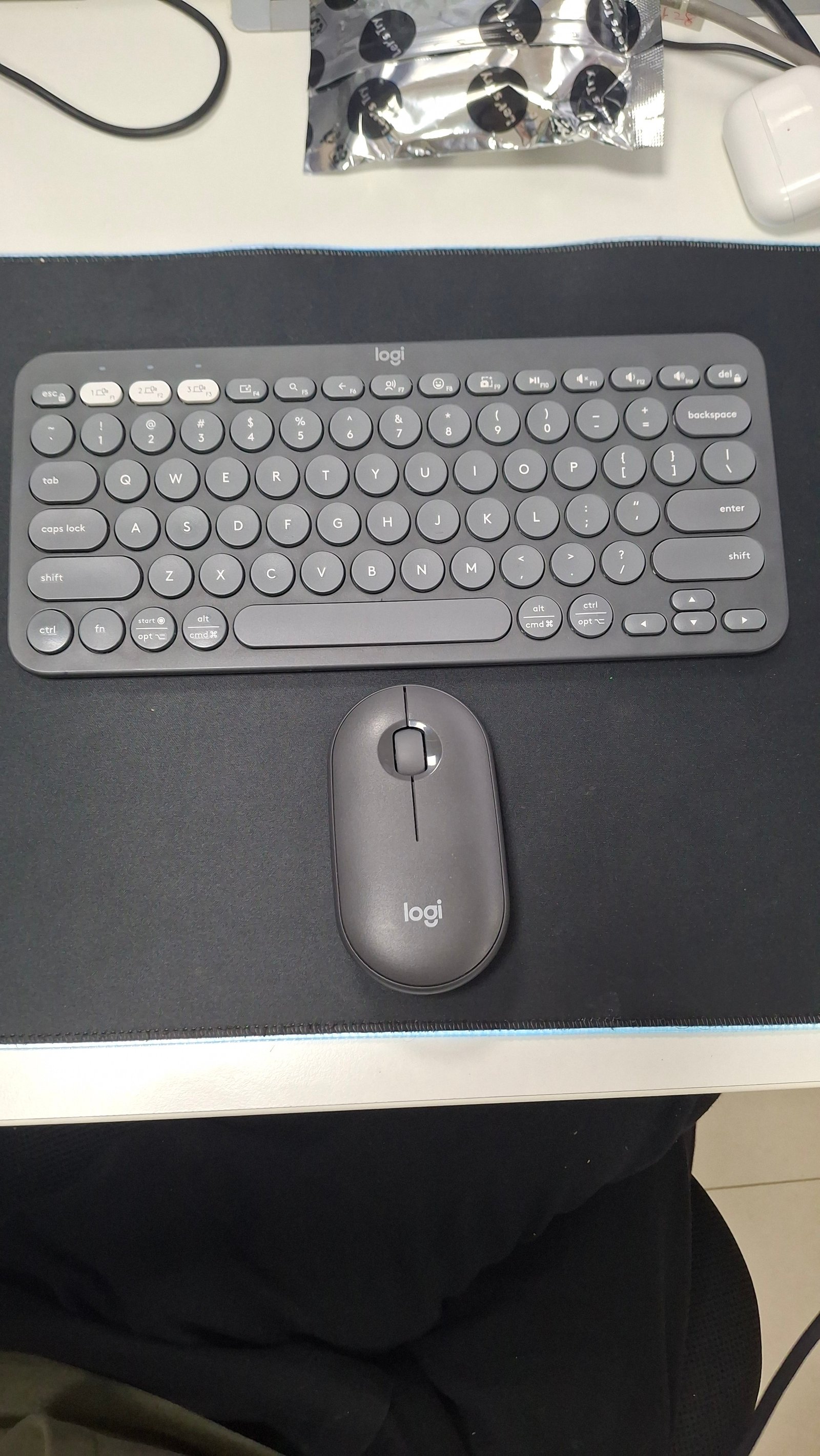 Logitech pebbles keyboard and mouse